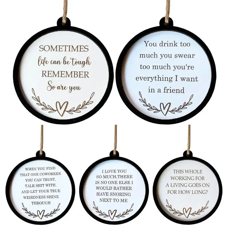 Secret Coworker Ornament Christmas Tree Keepsake Decoration Coworker Secret Ornament Keepsake Sign Round Appreciation Christmas