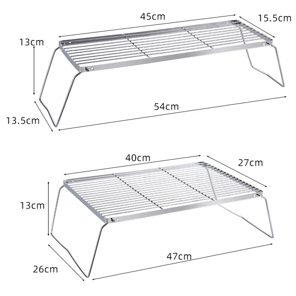 Compact Folding Camping Stove Stand Stainless Steel Outdoor Grill Rack Portable Cooking Support Shelf For Backpacking