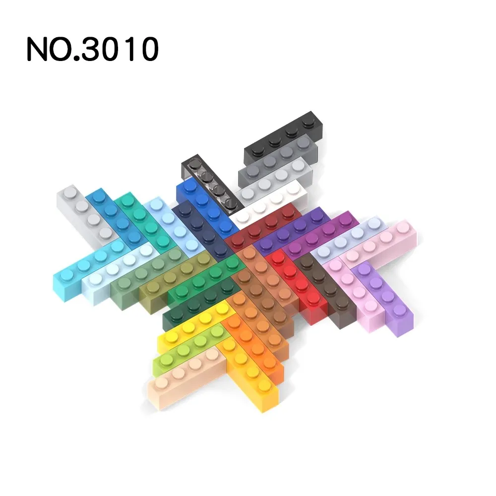 20 pièces bricolage blocs de construction figurines briques épaisses 1x4 3010 éducatif créatif taille briques en vrac modèle enfants jouets pour les enfants