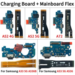 USB Charging Port Dock Charger Plug Connector Board Main Motherboard Flex Cable Parts For Samsung A33 A53 A72 A73 A72 A52 4G 5G