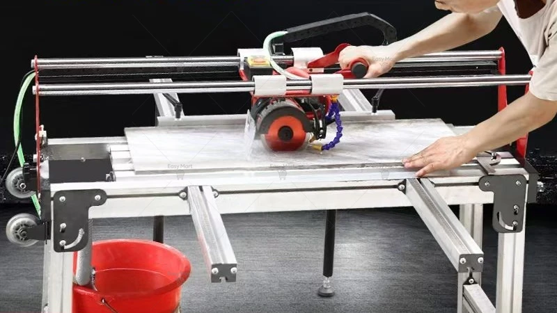 Multi-function automatic desktop tile cutting machine manual push knife water jet 45 degree chamfering