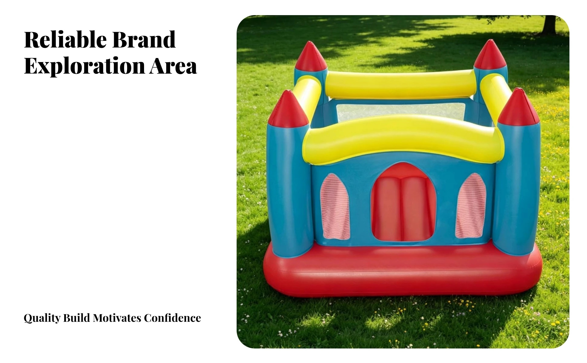 Arched Openings Inflatable Jump House Castle-Style Jump House Easy to Set up Inflatable Castle Bouncer for Children