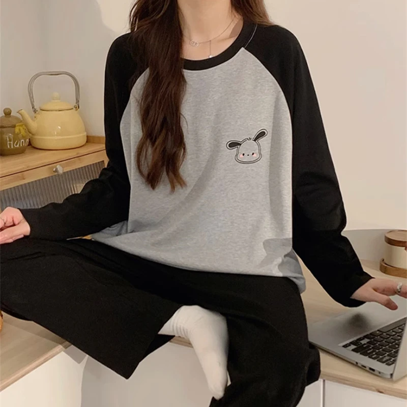 Pigiama Kawaii Sanrio Hello Kitty Pochacco Anime Cartoon Studenti Autunno Inverno Poliestere a maniche lunghe Indumenti da notte per ragazze Regalo