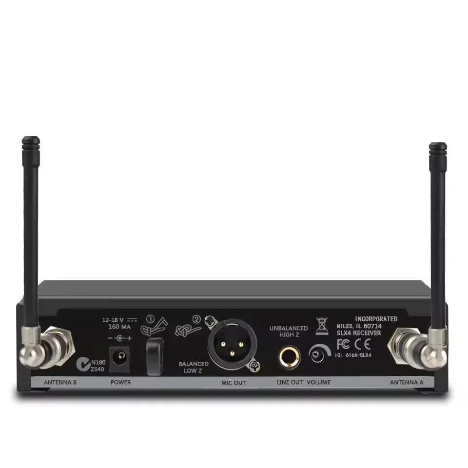 

New BLX288 BLX88 PG58 Microfono Clara Con Mano 2 Canales Profecionales Receptor Inalambricos Voz Black Metal Wireless Pic