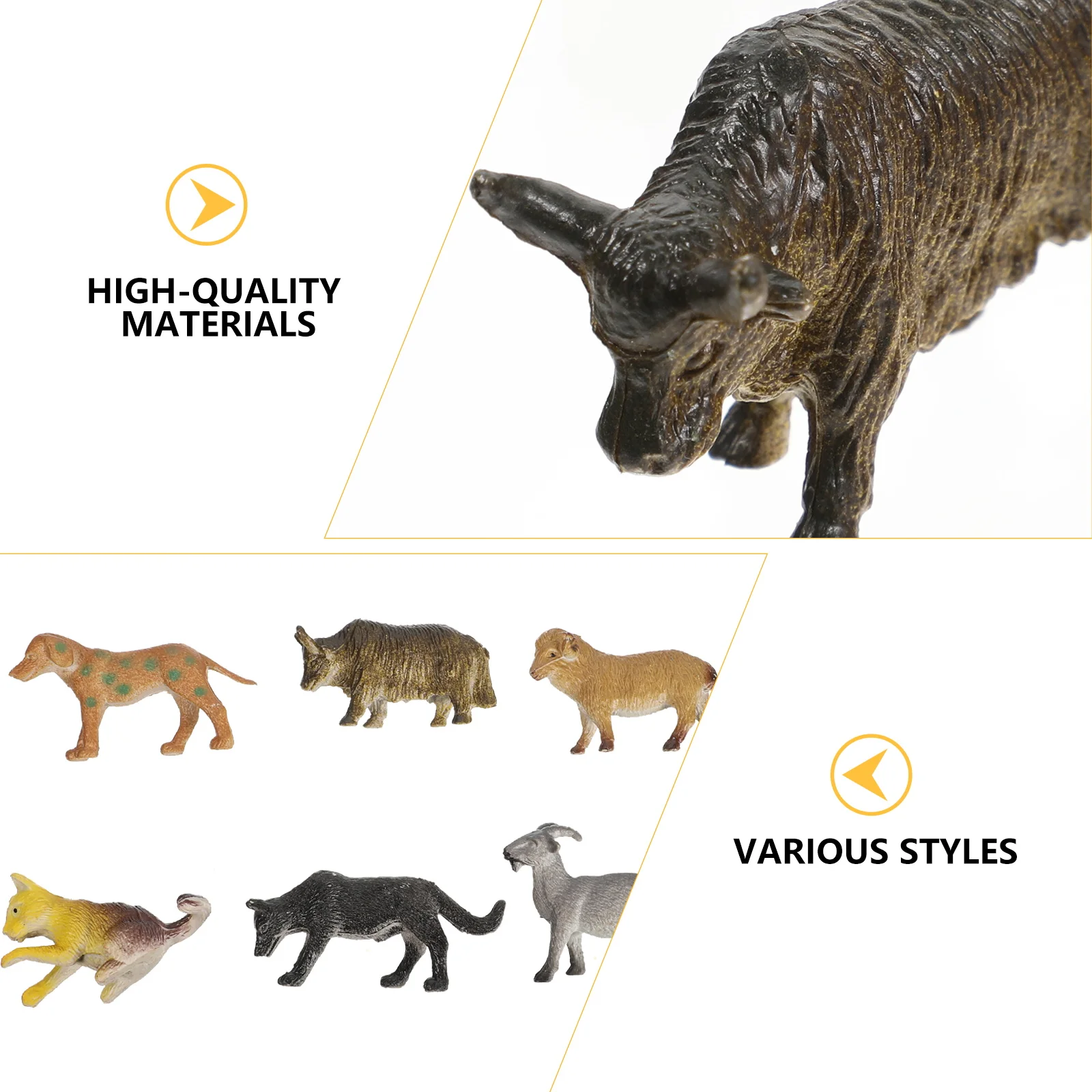 

12 Pcs Microlandscape Animal Set Kids Farm Plaything Educational Toy Model Animals Adornment