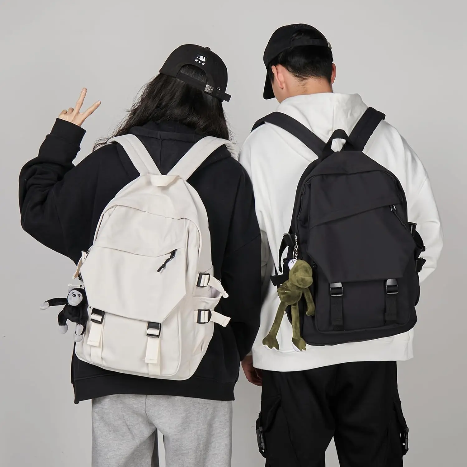 Wasserdichter, leichter Rucksack – Unisex, für den College- und Schulgebrauch (schwarz)