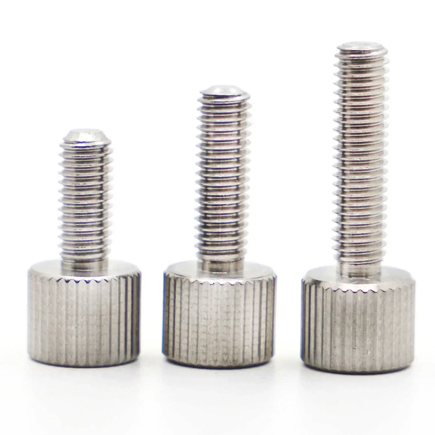 

304 Stainless Steel Thumb Screws Plain Type Knurled Head Manual Adjustment Screw Bolt M2 M2.5 M3 M4 M5 M6 M8