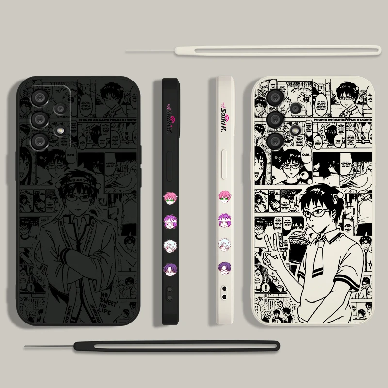 The Disastrous Life Of Saiki Phone Case For Samsung A55 A53 A33 A52 A32 A71 A51 A21S A35 A25 5G Liquid Left Rope Funda