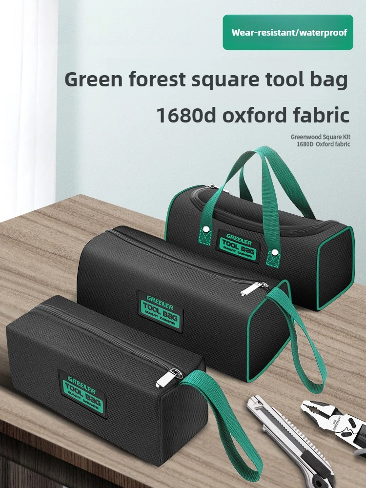 Bolsa de herramientas eléctricas, lona resistente y duradera, bolsa de herramientas gruesa, almacenamiento especial para carpintería, sitio de construcción portátil