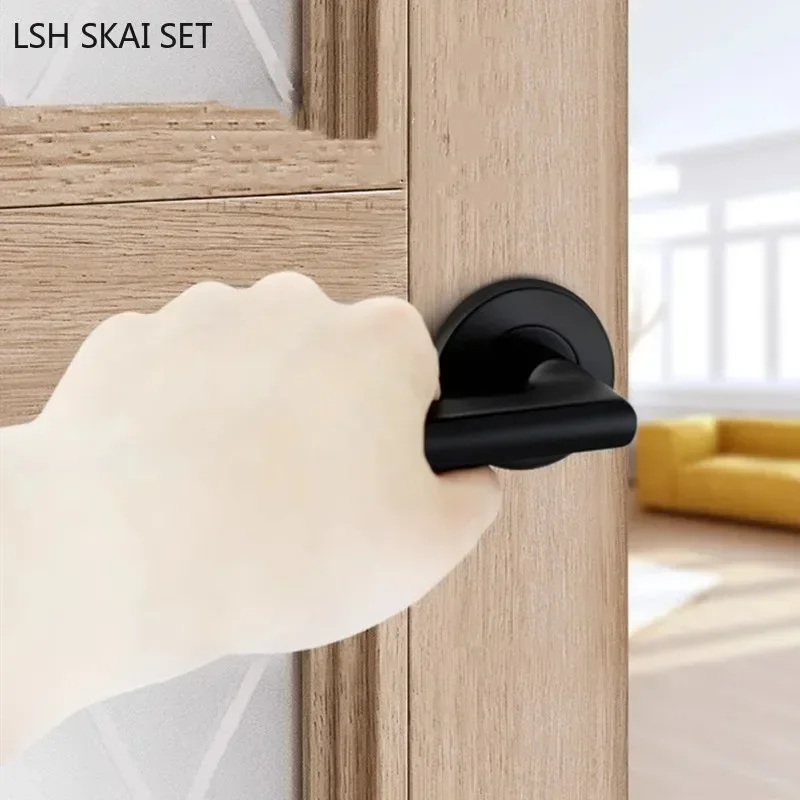 1Pc Stainless Steel Barn Door Handles Interior Background Wall Invisible Door Handle Single-sided Wooden Door Knob Home Hardware