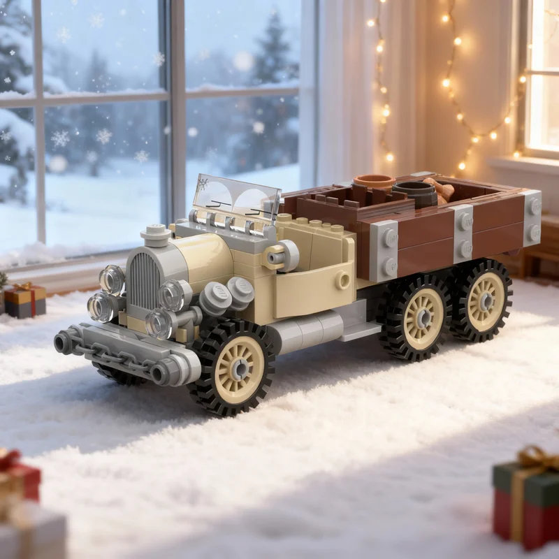 139 Piezas MOC Camión de Aventureros Modelo del Desierto Bloques de Construcción Juguete de Construcción DIY Regalo de Navidad Idea Creativa Ladrillo Educativo para Niños