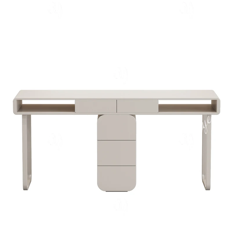 Cream Style Nail Table and Chair Set Japanese Single and Double Manicure Light Luxury Mesa Plegable Rosa Commercial Furniture