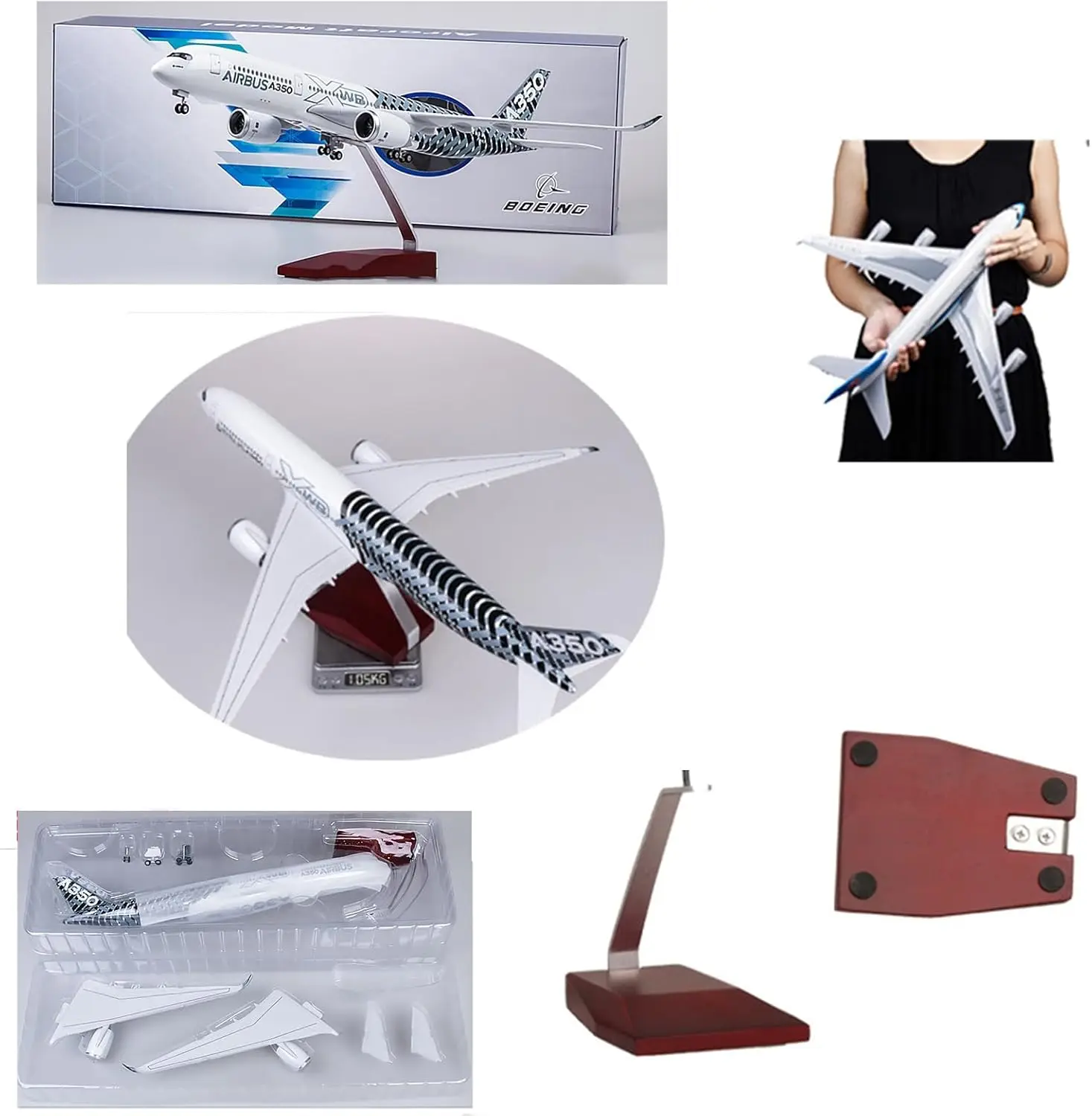 1:150 A350 Prototipo Modello di Aereo Aviazione Civile Rivestimento In Fibra di Carbonio Jet Aereo Airlines Diecast Regalo di Aviazione Aerospaziale