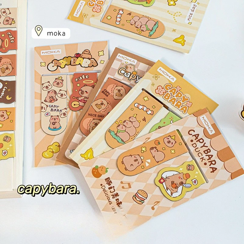 

Capybara Magnetic Bookmark Foldable Double Sided Cute Animal Gift for Students Reading Lovers