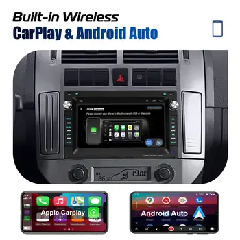 ESSGOO 7" Android 13 2+64G Wireless Apple Carplay Autoradio Für VW Polo 9N Golf 4 Passat B5 T5 GPS NAVI RDS Wifi Bluetooth FM EQ 10 nejlepší prodej Navigace pro VW Golf 4 - №5