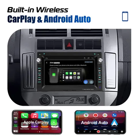 ESSGOO 7" Android 13 2+64G Wireless Apple Carplay Autoradio Für VW Polo 9N Golf 4 Passat B5 T5 GPS NAVI RDS Wifi Bluetooth FM EQ 10 best sales vw golf 4 navigation - №5