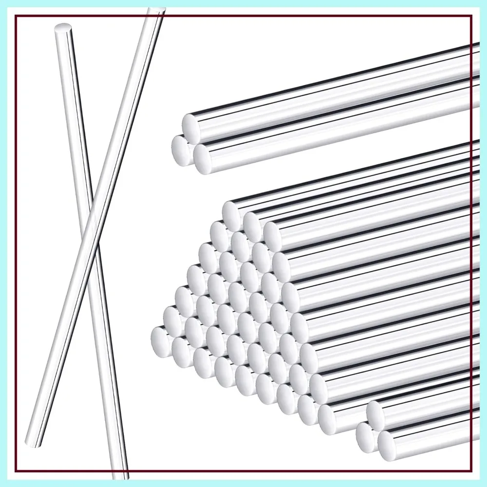 

30 Pcs 12 Inch Clear Acrylic Dowel Rods for DIY Crafts, 0.25 Inch Diameter