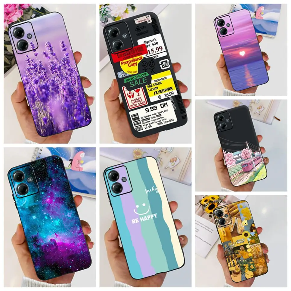 Hot For Motorola Moto G14 Case Fashion Cartoon Astronaut Soft TPU Silicone Back Cover Motorola MotoG14 G 14 6.5'' Phone Cases