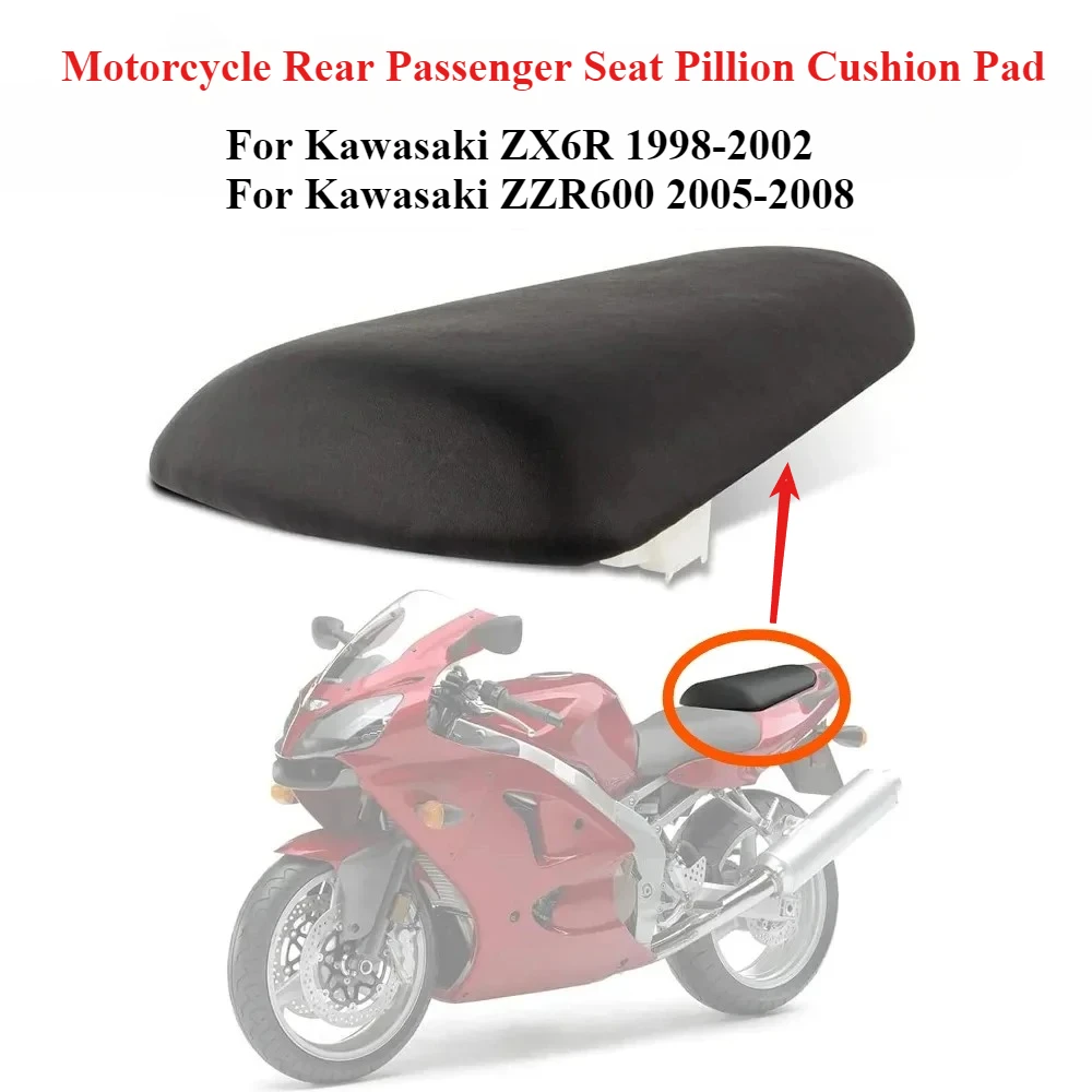 

Motorcycle Rear Passenger Seat Pillion Cushion Pad passenger seat for Kawasaki ZX6R 1998-2002 ZZR 600 ZZR600 2005-2008