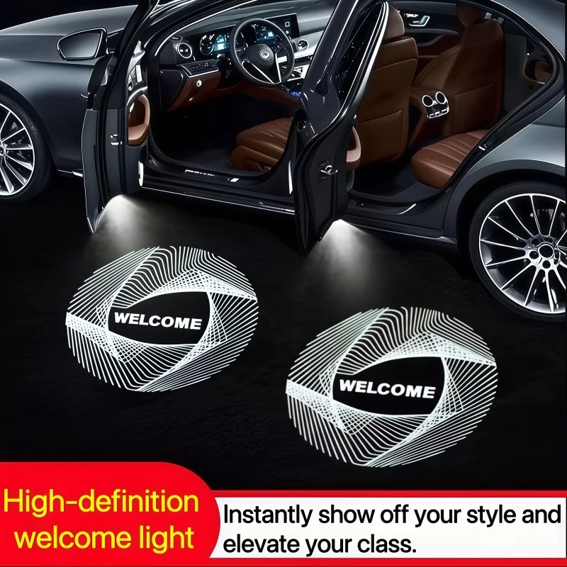 2PCS HD LED Car Door Projector Welcome Logo Ghost Shadow Light For Acura MDX RDX RLX ZDX TLX TL TSX Car Accessories Interior