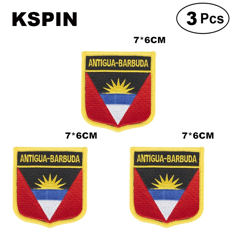 Antigua Shiled Shape flag patches national flag patches for Cothing DIY Decoration