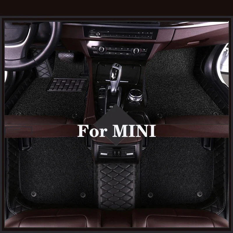 

High Quality Customized Double Layer Detachable Diamond Pattern Car Floor Mat For MINI MINI COOPER S (2seat) Auto Parts