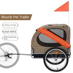 New Large Pet Bike Trailer Cat Dog Cart Folding Outdoor Riding Travel Trailer