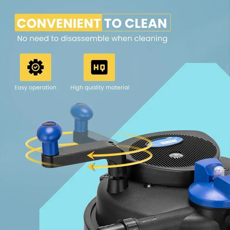 تصميم مبتكر لمرشح البركة البيولوجية المضغوط مع ضوء 13 وات، 1580 GPH مناسب لبرك كوي حتى 800 جالون #1