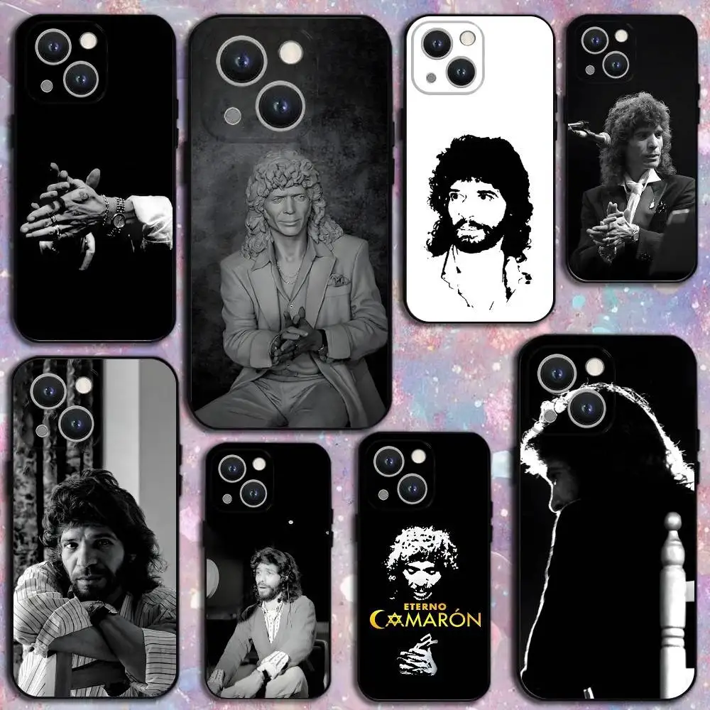 

Чехол для телефона Camaron De La Isla для iPhone 16,15,14,13,12,11 Plus, Pro Max, XS, X, XR, SE, Mini,8,7, мягкий силиконовый черный чехол