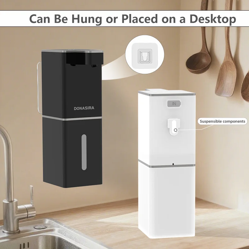 380ML Light Display 4-Levels Adjustable Control Tabletop Or Wall-Mounted Automatic Smart Sensor Soap Dispenser Hand Wash Bottle