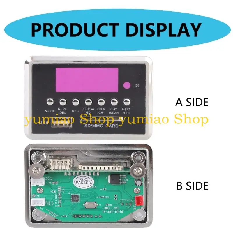 587B D111BT Automotive Auditory Decoding Board With MP3 Player Bluetooth-compatible 5.0 FM Radio Recording Function DC12V