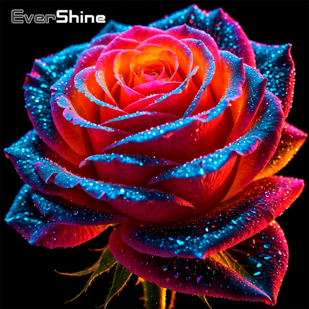 

Evershine 5D DIY Diamond Embroidery Rose Picture Of Rhinestones Painting Flower Full Drill Craft Kit Mosaic Handmade Gift