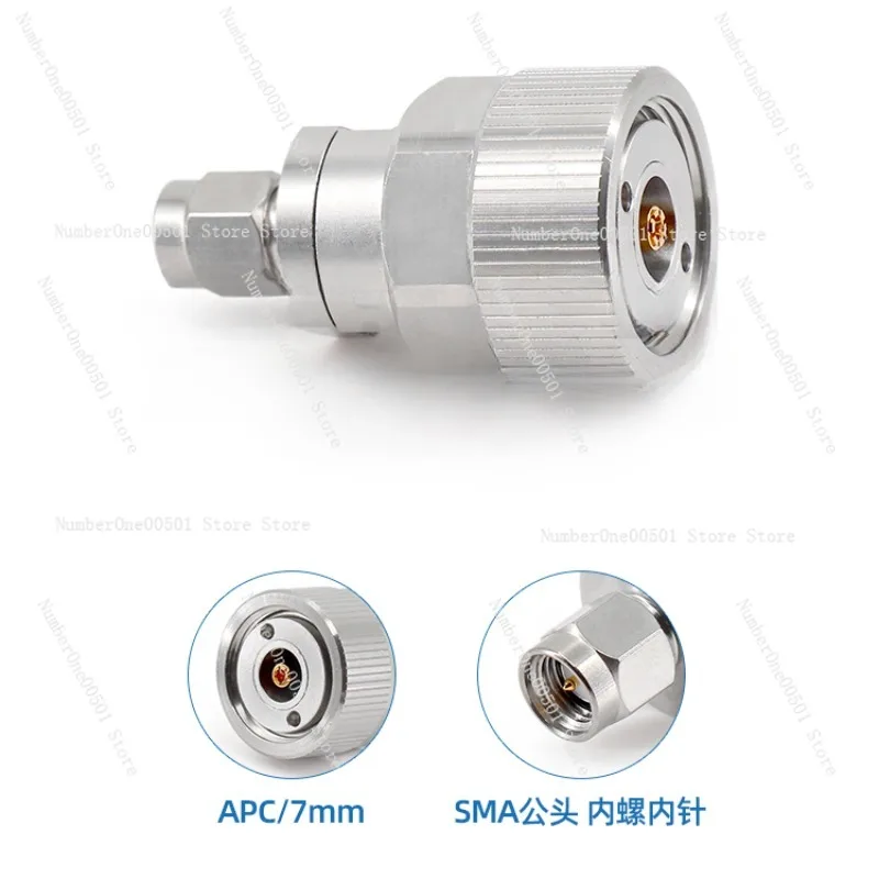 Coaxial adapter APC7 to SMA male DC-18G RF vector network sub-connector