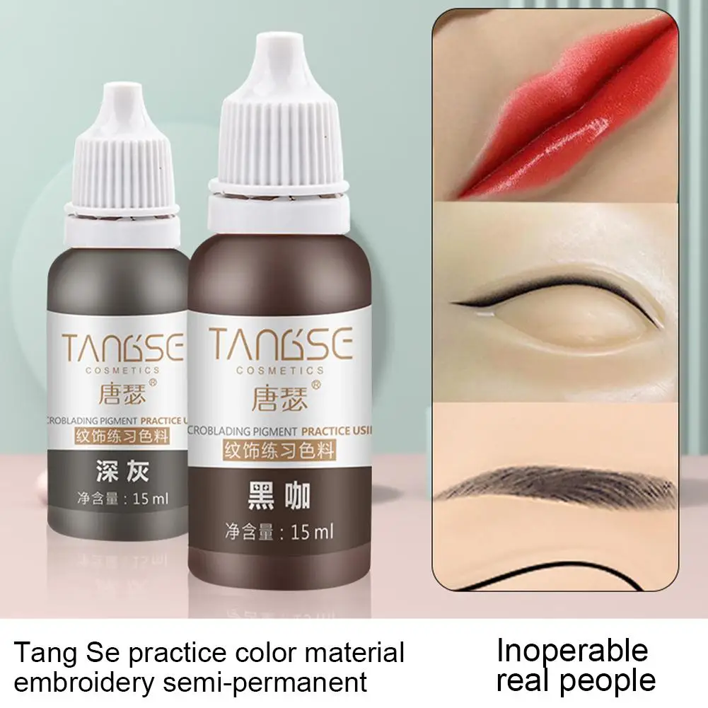 Practice Tattoo Ink Set Permanent Makeup Eyebrow Lips Eye Line Tattoo For Body Beauty Tattoo Art Supplies Color Pigment