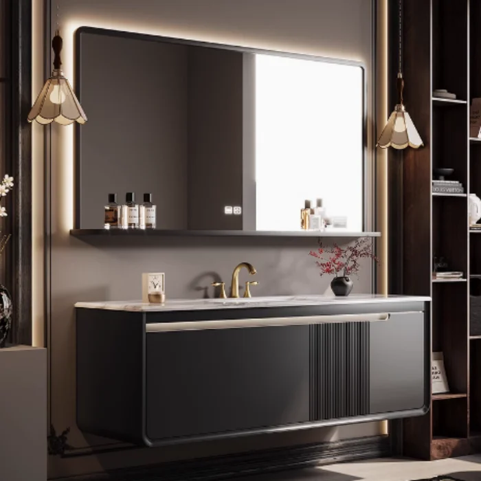 Customized Hot Sale Modern Bathroom Furniture Design Wall Sink Cabinet Bathroom Floating Bathroom Vanities Unit