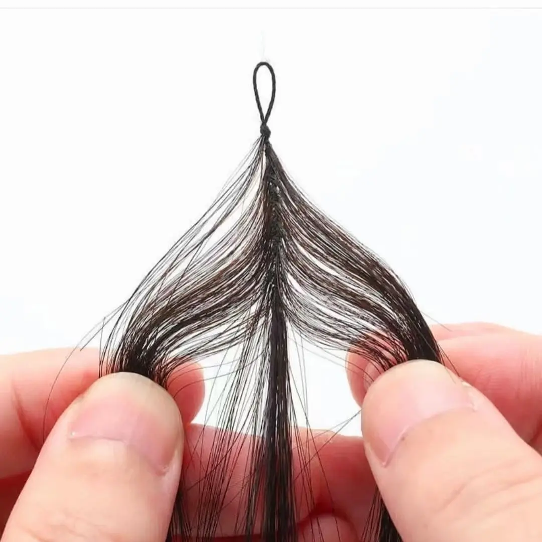 100% Virgin Human Hair High Quality Super Double Drawn Raw Indian Hair Extensions Type a Small Circle Feather Texture