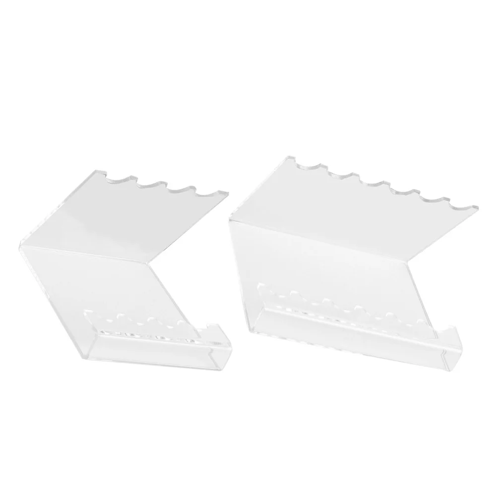 

2Pcs Acrylic Clear Pen Holder Multifunctional Desk Organizer Makeup Brush Storage Rack Pencil Marker Stand Pen Display Stands