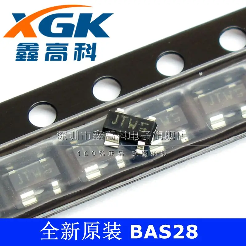 Free shipping   BAS28 JTW  SOT23     10PCS