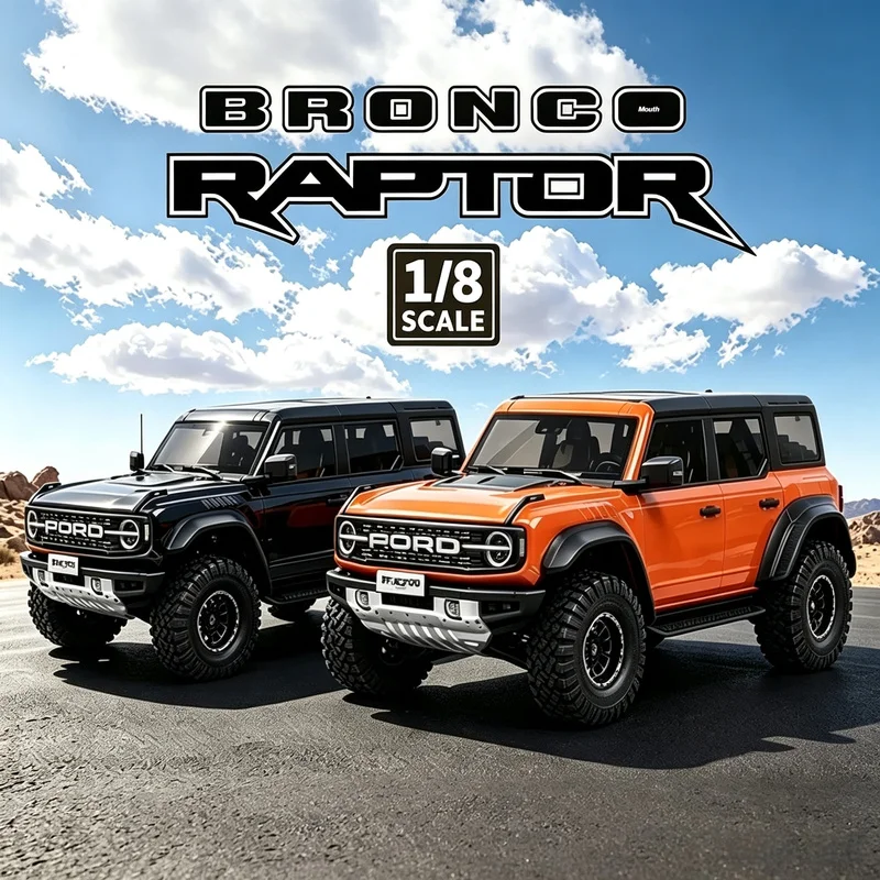 Brushless Hobby 1/8  Bronco Raptor Rc Crawler Car Electric Off Road Vehicle With Differential Lock Dual Speed For Adult Hobby