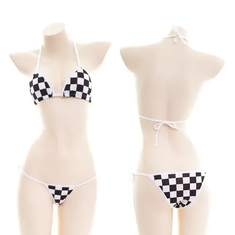 Sexy Kawaii Style Women Anime Cosplay Erotic Costumes Swimwear Push-up Padded Bra Sexy Bikini Set Bathing Suit Swimming Suit