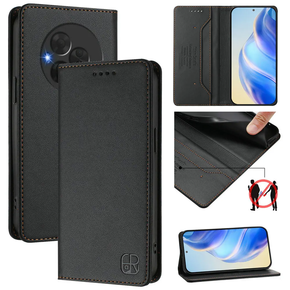 Funda Tipo Libro de Cuero con RFID para TCL NxtPaper 70 Pro 2026, para TCL Nxtpaper 60 Ultra, TCL 60 SE, 60R, 60XE, 605, Funda Cartera