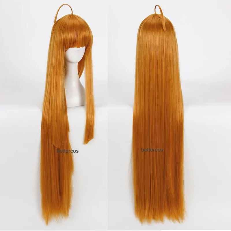 Persona 5 P5 Futaba Sakura Cosplay Wigs 100cm Orange Long Heat Resistant Synthetic Hair Wig + Wig Cap