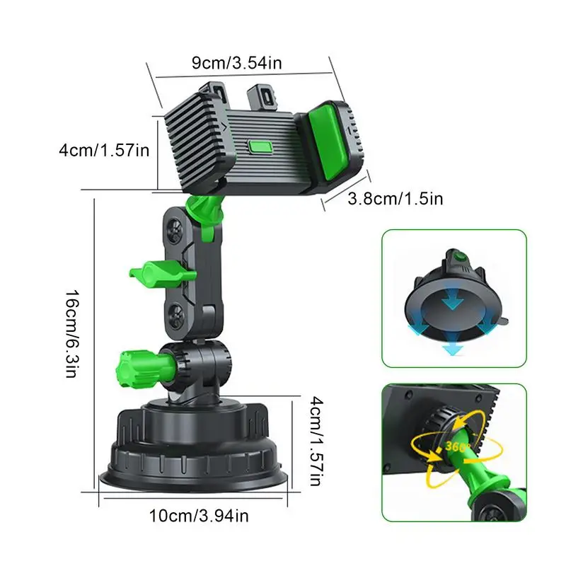 Dashboard Phone Mount Dashboard Mount Adjustable Phone Holder Windshield Smartphones Stand Road Trip Cellphone Base For