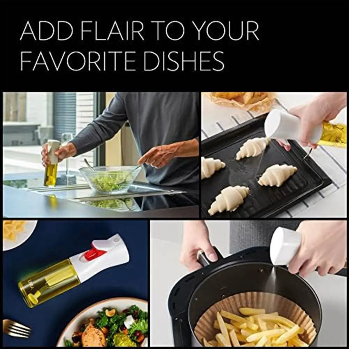 Industrial Tools Advanced Oil Sprayer: Continuous Mister with Portion Control for Cooking, Salads, BBQs - Glass Bottle