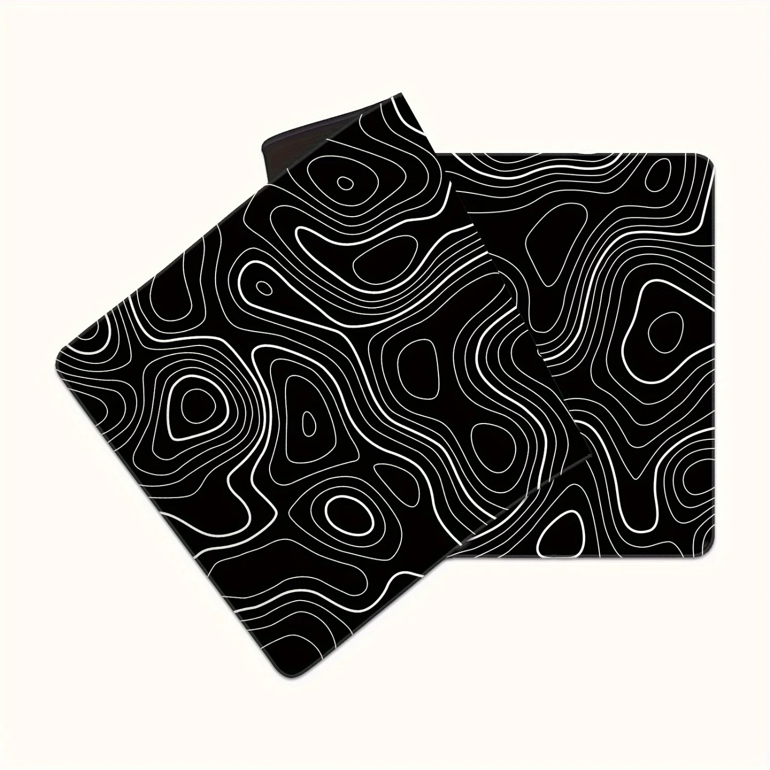 1pc Abstract Line Large Gaming E-sports Extended Mouse Pad - Non-slip Washable Rubber Mat for Desktop Desk