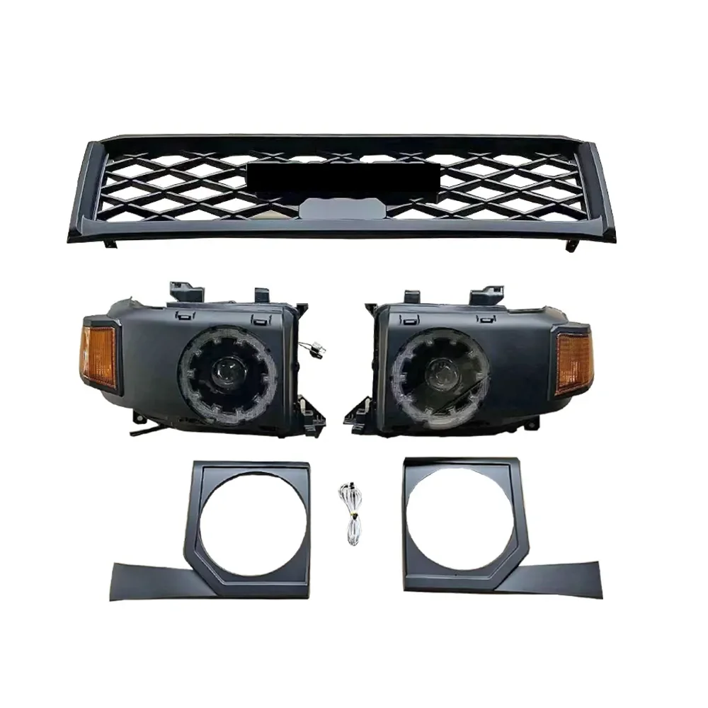 Car Accessories Body Kit for Land Cruiser 70 Front Grille Headlight FJ79 76 78 2007-2021 to 2024 New Upgrade LC79 Facelift