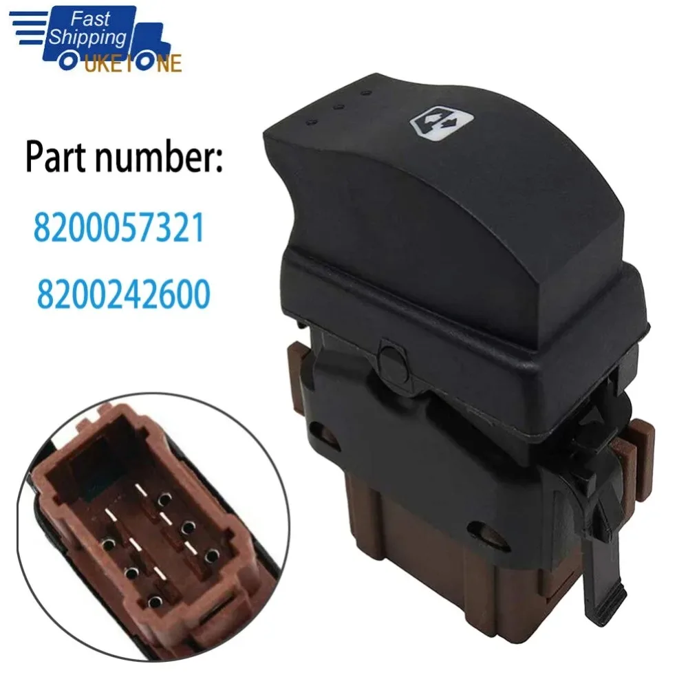 Interruptor de ventana para Nissan, Interstar, Opel Movano, Vivaro, Renault Master Trafic, botón de Control, 8200057321, 8200242600, accesorios de coche