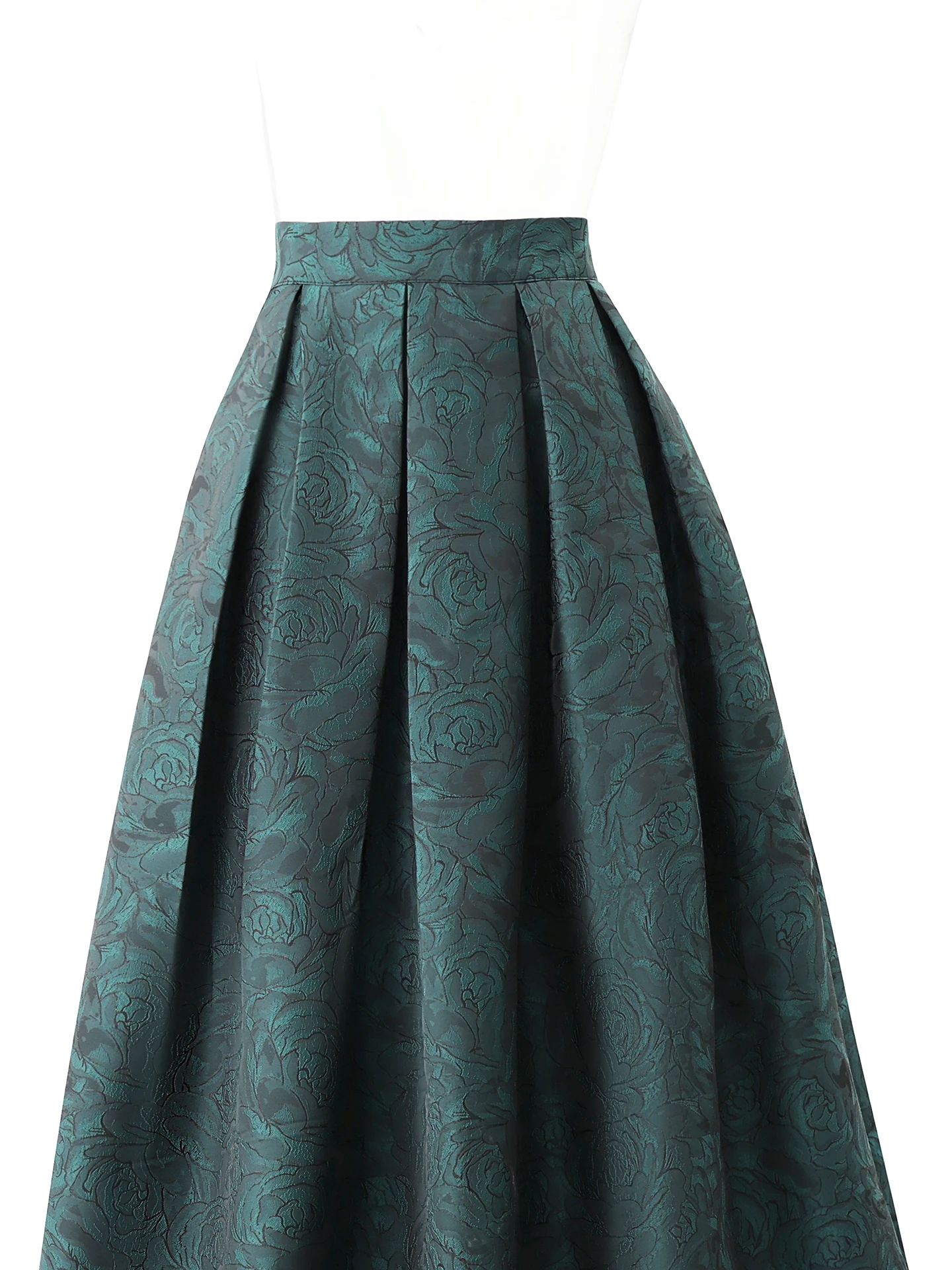 Nowa damska spódnica na wiosnę i jesień, modna, do pracy, zielona, haftowana, świeża i elegancka spódnica midi.