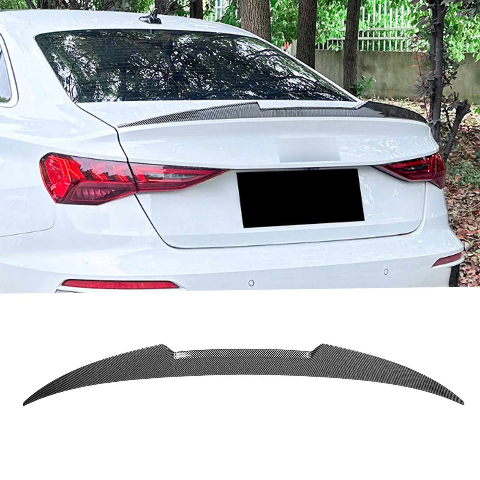 

Задний спойлер автомобиля, крыло M4, тип лезвия, спортивный для Audi A3 S3 RS3, автоматическая модификация, крыло багажника, аксессуар для губ