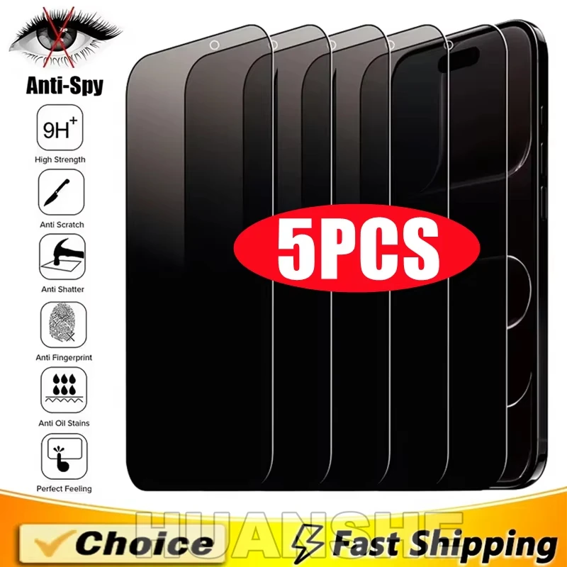 

5PCS Anti-Spy Privacy Tempered Glass Screen Protector for Samsung S25 S24 S23 Ultra FE A56 A55 A54 A36 A35 A26 A17 A16 A07